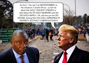 Ramaphosa says that Trump did not have the correct information when he made his statement about land settlement – apparently no land expropriation will take place – Who is he trying to bluff?
