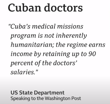 How Much Has ANC Paid Cuban Medics? Cuban Dictatorship Keeps Most of Doctor’s Earnings, Making TWICE as Much from Sending Medics Abroad than from Tourism in 2018!