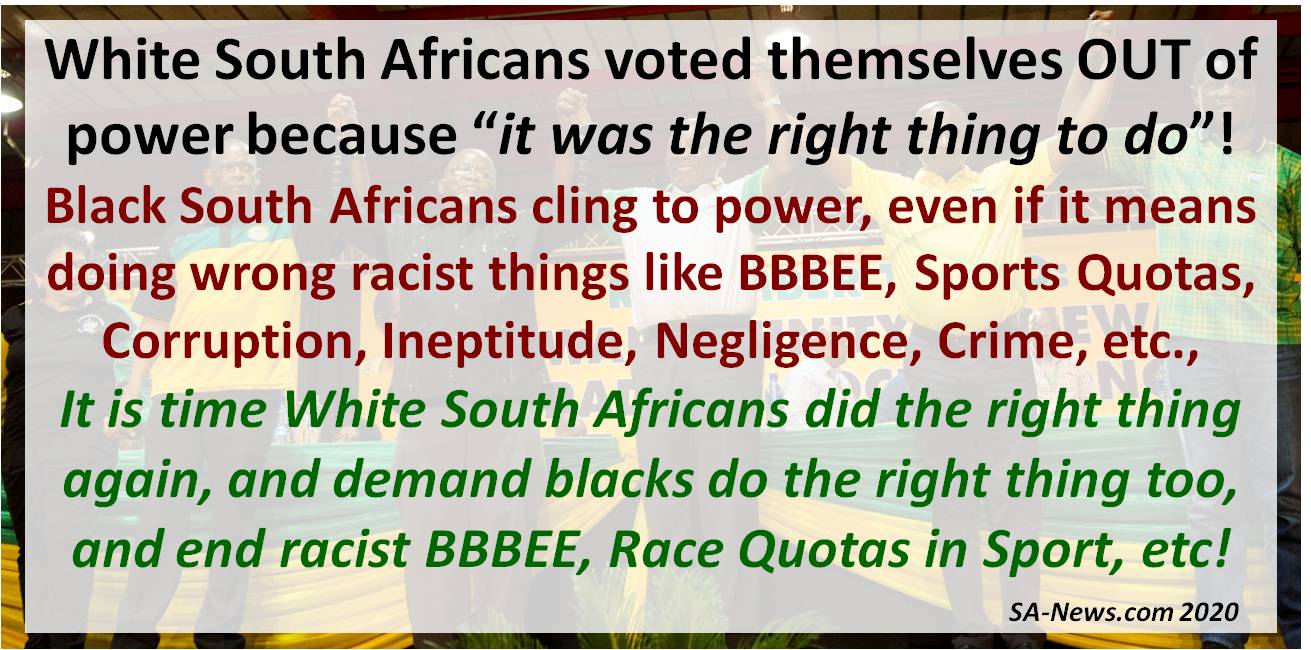 #SanctionSA Racist ANC Lied to UN: “Merit, and Merit Alone must Be Criterion For Selecting Teams” – Yet 50 Years Later Race Based Selection is Good?